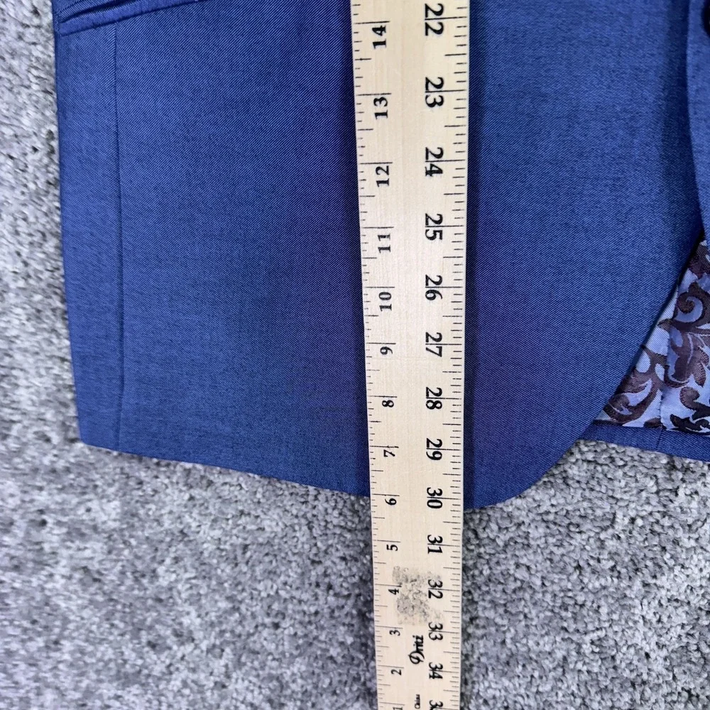 The Savile Row Company Suit Jacket Mens 44R Blue Brixton Stretch Lined Formal